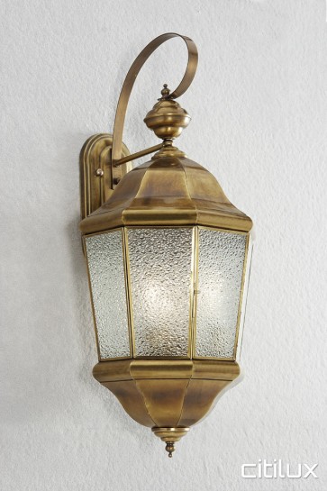 Austinmer Traditional Outdoor Brass Wall Light Elegant Range Citilux