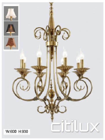 Badgerys Creek Classic European Style Brass Pendant Light Elegant Range Citilux