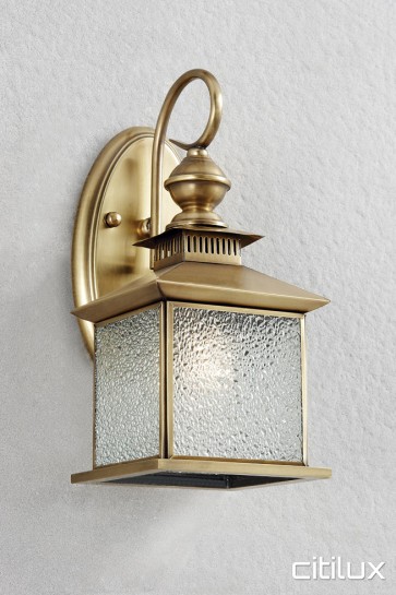 Bankstown Aerodrome Traditional Outdoor Brass Wall Light Elegant Range Citilux