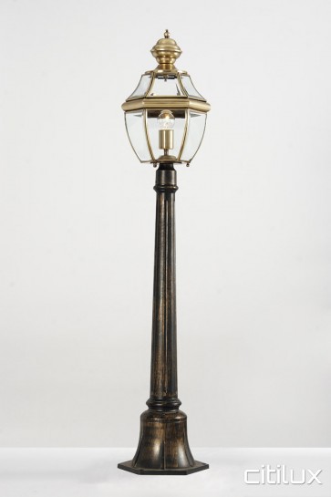 Berowra Creek Traditional Outdoor Brass Made Post Light Elegant Range Citilux