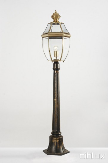 Berowra Heights Classic Outdoor Brass Made Post Light Elegant Range Citilux