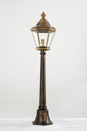 Bexley North Classic Outdoor Brass Made Post Light Elegant Range Citilux