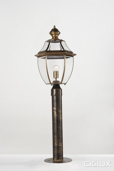 Birrong Classic Outdoor Brass Made Post Light Elegant Range Citilux