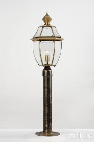 Blackett Traditional Outdoor Brass Made Post Light Elegant Range Citilux