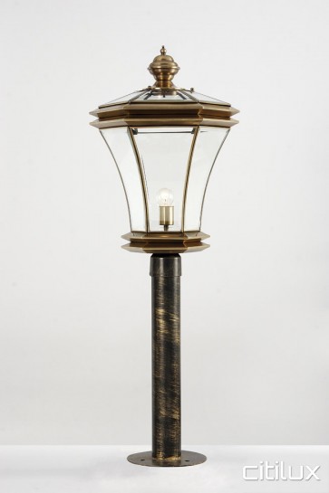 Blakehurst Traditional Outdoor Brass Made Post Light Elegant Range Citilux