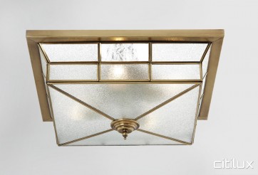 Bungarribee Traditional Brass Made Flush Mount Ceiling Light Elegant Range Citilux