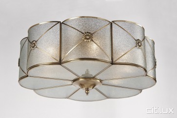 Cabarita Classic Brass Made Flush Mount Ceiling Light Elegant Range Citilux