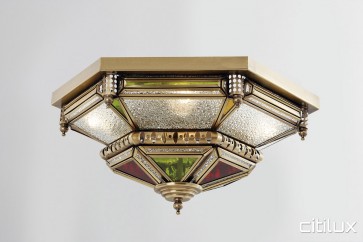 Cabramatta West Classic Brass Made Flush Mount Ceiling Light Elegant Range Citilux
