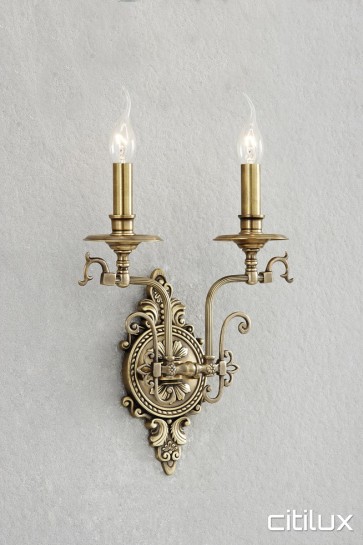 Chifley Classic European Style Brass Wall Light Elegant Range Citilux