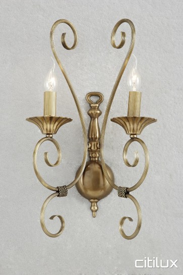 Chullora Classic European Style Brass Wall Light Elegant Range Citilux