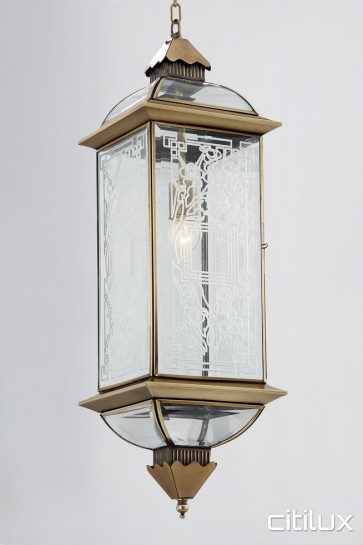 Clarendon Traditional Outdoor Brass Pendant Light Elegant Range Citilux