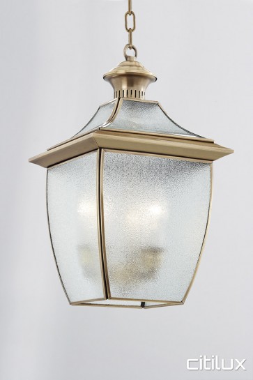 Claymore Traditional Outdoor Brass Pendant Light Elegant Range Citilux