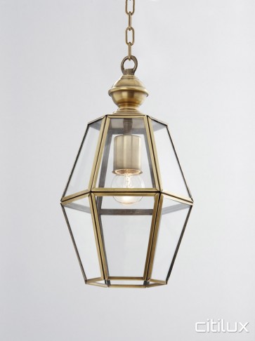 Colyton Traditional Outdoor Brass Pendant Light Elegant Range Citilux