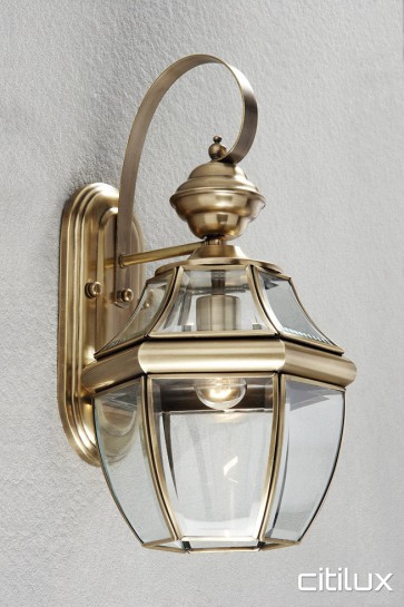 Currans Hill Classic Outdoor Brass Wall Light Elegant Range Citilux