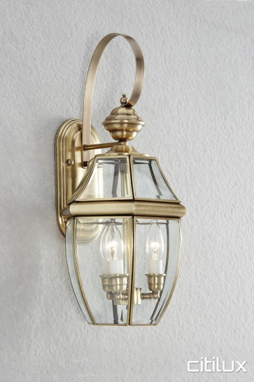 Dangar Island Classic Outdoor Brass Wall Light Elegant Range Citilux