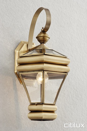 Davidson Traditional Outdoor Brass Wall Light Elegant Range Citilux