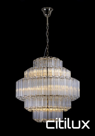 Deauville 9 Lights Chandelier Gold Citilux