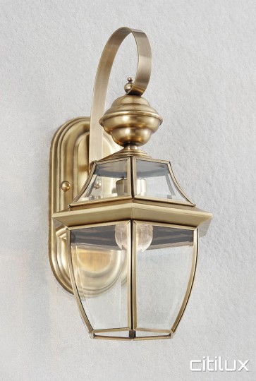 Denistone West Classic Outdoor Brass Wall Light Elegant Range Citilux