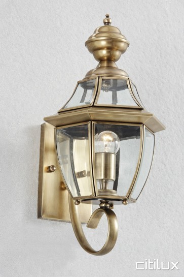 Dharruk Traditional Outdoor Brass Wall Light Elegant Range Citilux