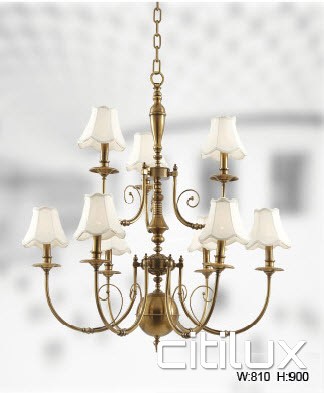 Dundas Classic European Style Brass Pendant Light Elegant Range Citilux