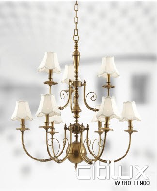Dundas Classic European Style Brass Pendant Light Elegant Range Citilux