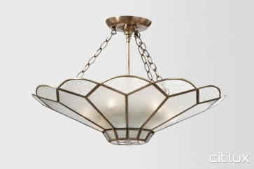 Dundas Valley Classic Brass Made Semi Flush Mount Ceiling Light Elegant Range Citilux