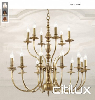 Dural Classic European Style Brass Pendant Light Elegant Range Citilux