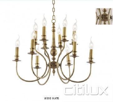 Eastgardens Classic European Style Brass Pendant Light Elegant Range Citilux