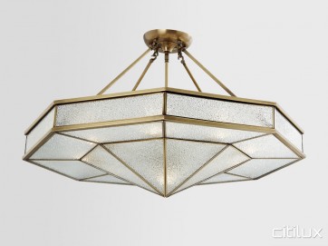 Eastlakes Classic Brass Made Semi Flush Mount Ceiling Light Elegant Range Citilux