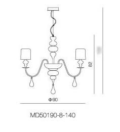 Eva 8 light Chandelier - Pendant Light - Citilux