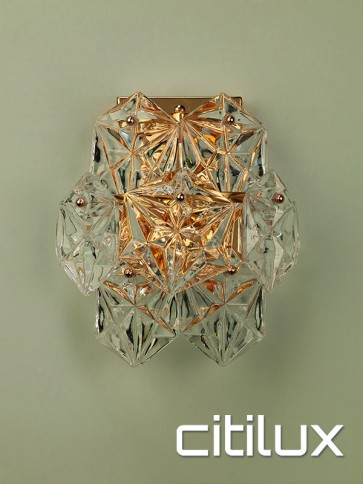 Ginny 2 Lights Wall Light Rose Gold Citilux