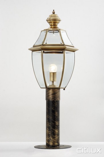 Greenfield Park Traditional Outdoor Brass Made Post Light Elegant Range Citilux