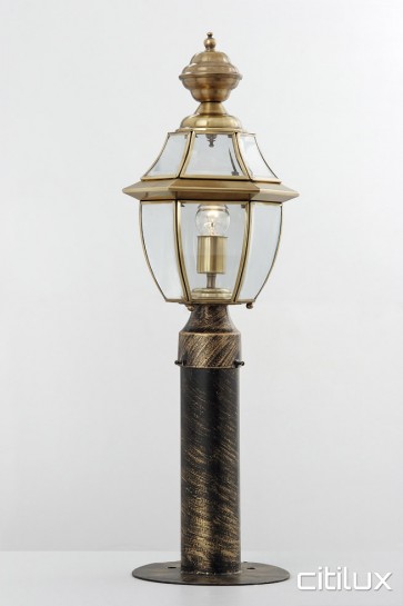 Greystanes Traditional Outdoor Brass Made Post Light Elegant Range Citilux