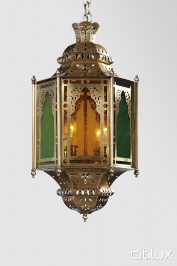 Heckenberg Traditional Brass Pendant Elegant Range Citilux