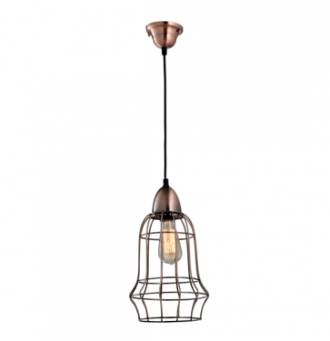 Industrial Copper Wire Cage Pendant Lamp - A - Pendant Light - Citilux