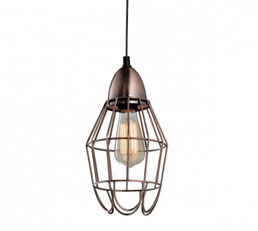 Industrial Copper Wire Cage Pendant Lamp - C - Pendant Light - Citilux