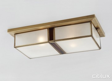 Jordan Springs Traditional Brass Made Flush Mount Ceiling Light Elegant Range Citilux