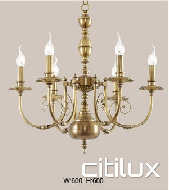 Kensington Classic European Style Brass Pendant Light Elegant Range Citilux