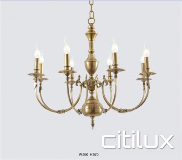 Killarney Heights Classic European Style Brass Pendant Light Elegant Range Citilux