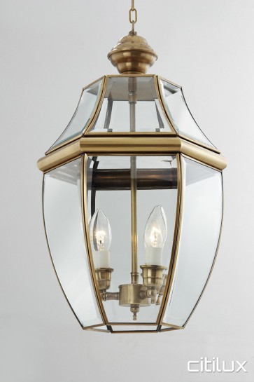 Kirrawee Traditional Outdoor Brass Pendant Light Elegant Range Citilux