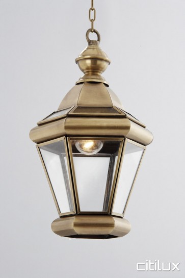 Laughtondale Traditional Outdoor Brass Pendant Light Elegant Range Citilux