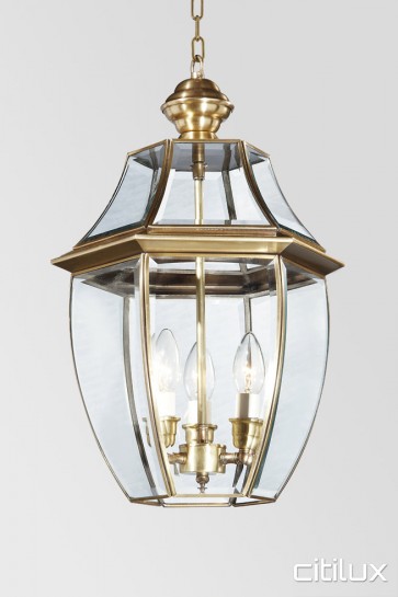 Leets Vale Classic Outdoor Brass Pendant Light Elegant Range Citilux