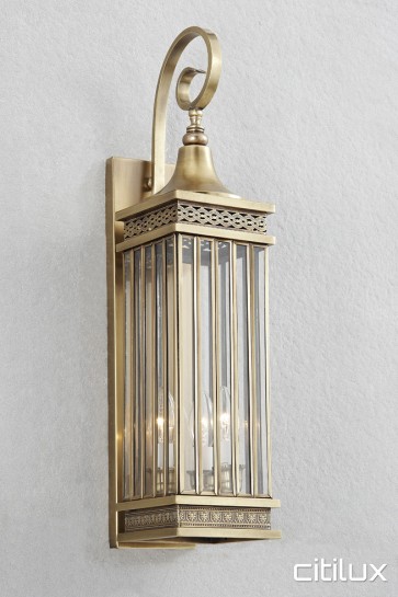 Matraville Classic Outdoor Brass Wall Light Elegant Range Citilux