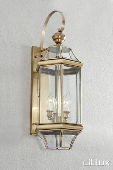 Menai Traditional Outdoor Brass Wall Light Elegant Range Citilux