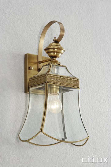 North Curl Curl Traditional Outdoor Brass Wall Light Elegant Range Citilux