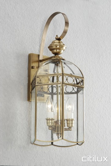 North Parramatta Traditional Outdoor Brass Wall Light Elegant Range Citilux