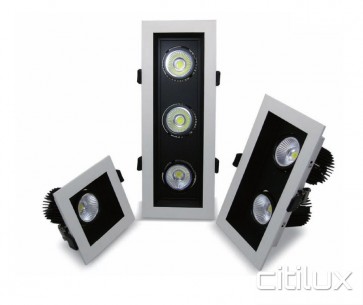 Corex 27W LED Downlights Square Frame Triple