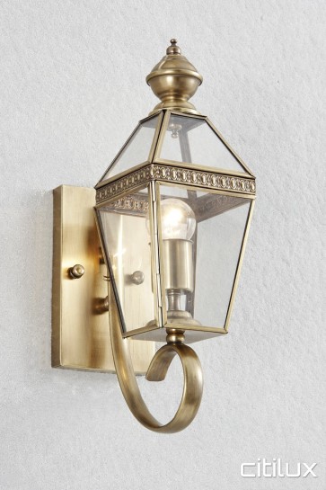 Oran Park Classic Outdoor Brass Wall Light Elegant Range Citilux