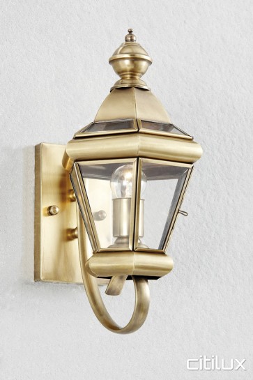 Orchard Hills Traditional Outdoor Brass Wall Light Elegant Range Citilux