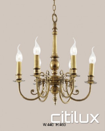 Otford Classic European Style Brass Pendant Light Elegant Range Citilux